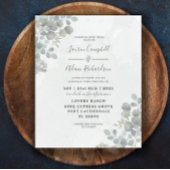 Papier Mariage d'aquarelle verte Budget Eucalyptus Sage