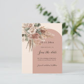 Papier Mariage d'arc rose beige taupe Enregistrer la date (Debout devant)