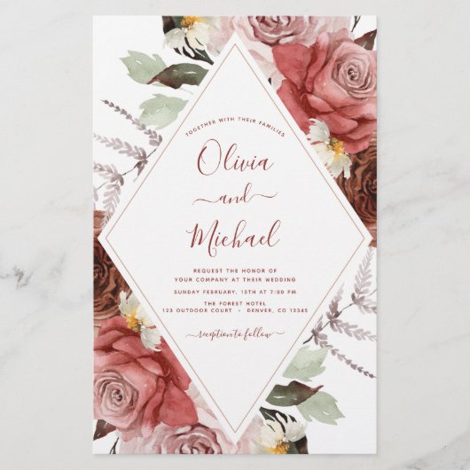 Papier Mariage d'automne à petit budget floral Eucalyptus (Devant)