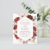 Papier Mariage de automne Budget Burnt Orange Floral (Debout devant)