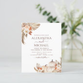 Papier Mariage de automne budget Citrouille Pampas Grass (Debout devant)