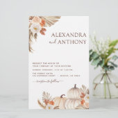 Papier Mariage de automne budget Citrouilles Pampas Grass (Debout devant)