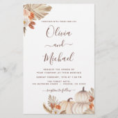 Papier Mariage de automne Budget Pampas Grass Terracotta (Devant)