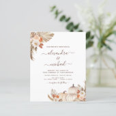 Papier Mariage de automne Budget Pampas Grass Terracotta (Debout devant)