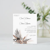 Papier Mariage de Boho noir et naturel Budget (Debout devant)