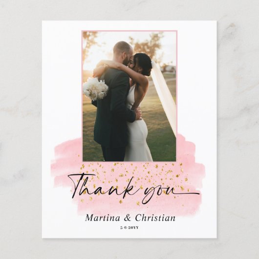 Papier Mariage de brosse rose or budget (Devant)