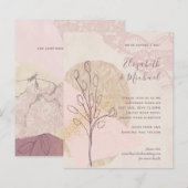 Papier Mariage de budget Abstrait rose vierge doré modern (Devant / Derrière)