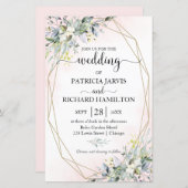 Papier Mariage de budget géométrique floue 5,5 x 8,5 (Devant / Derrière)