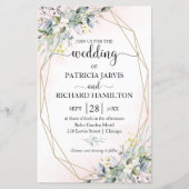 Papier Mariage de budget géométrique floue 5,5 x 8,5 (Devant)