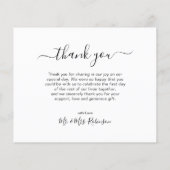 Papier Mariage de budget photo de script chic (Dos)