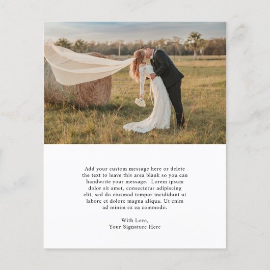 Papier Mariage de budget photo de script rustique (Dos)