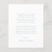 Papier Mariage de budget photo Sage Green (Dos)