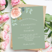 Papier Mariage de budget Sage vert rose or blush