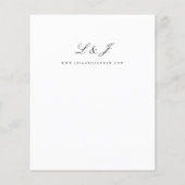 Papier Mariage de calligraphie blanche Budget (Dos)