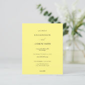 Papier Mariage de calligraphie jaune budget (Debout devant)