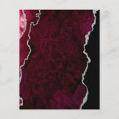 Papier mariage de calligraphie moderne bordeaux et argent (Dos)