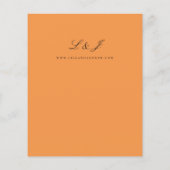 Papier Mariage de calligraphie Orange Budget (Dos)