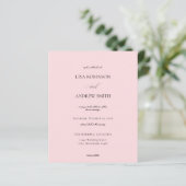 Papier Mariage de calligraphie rose pâle Budget (Debout devant)