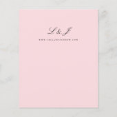 Papier Mariage de calligraphie rose pâle Budget (Dos)