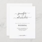 Papier Mariage de calligraphie tout en un (Devant / Derrière)