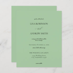 Papier Mariage de calligraphie verte de la Monnaie Budget