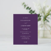 Papier Mariage de calligraphie violet foncé du budget (Debout devant)