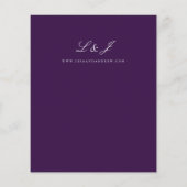 Papier Mariage de calligraphie violet foncé du budget (Dos)