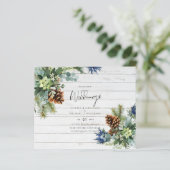 Papier MARIAGE de chardon bleu hiver BUDGET (Debout devant)