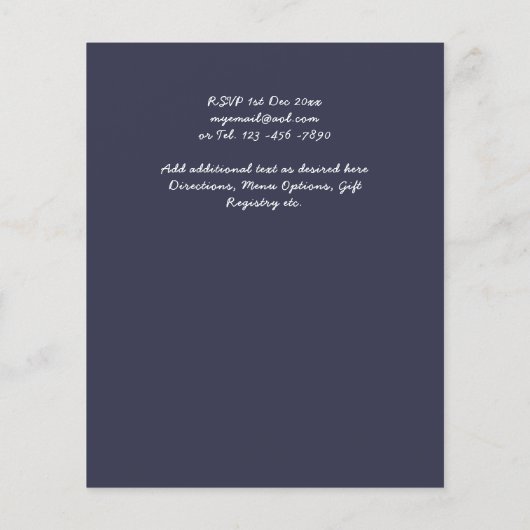 Papier MARIAGE de chardon bleu hiver BUDGET (Dos)