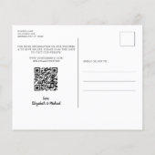 Papier Mariage de chien Enregistrer la date Budget QR Cod (Dos)