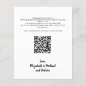 Papier Mariage de chien Enregistrer la date Budget QR Cod (Dos)