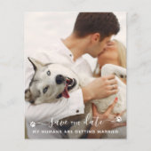 Papier Mariage de chien photo animal Enregistrer la date (Devant)