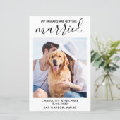 Papier Mariage de chien photo pour animaux de compagnie M (Debout devant)