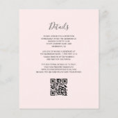 Papier Mariage de code QR Blush Gold Agush Budget (Dos)