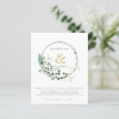 Papier MARIAGE de code QR de couronne verte tout-en-1 BUD (Debout devant)