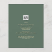 Papier MARIAGE de code QR de couronne verte tout-en-1 BUD (Dos)