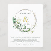 Papier MARIAGE de code QR de couronne verte tout-en-1 BUD (Devant)