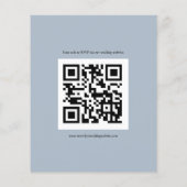 Papier Mariage de code QR du script budgétaire Dusty Blue (Dos)