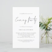 Papier Mariage de code QR du script budgétaire Invitation (Debout devant)