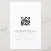 Papier Mariage de code QR du script budgétaire Invitation (Dos)