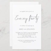 Papier Mariage de code QR du script budgétaire Invitation (Devant / Derrière)