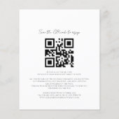 Papier Mariage de code QR du script géométrique floral po (Dos)