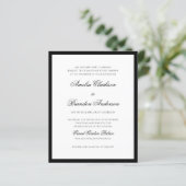 Papier MARIAGE de code QR noir et blanc BUDGET Classic (Debout devant)