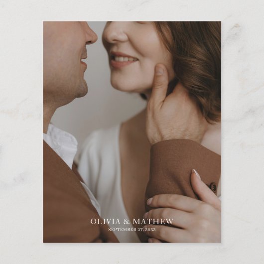 Papier MARIAGE de collection photo de script classique BU (Dos)