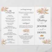 Papier Mariage de décoration à fleurs de palmiers et de p (Devant)