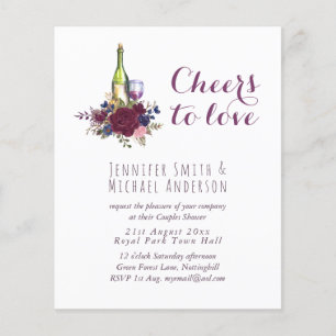 Papier Mariage de dégustation ou Fête des mariées Budget