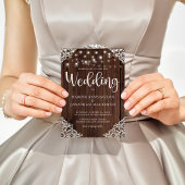 Papier Mariage de dentelle de bois rustique budget