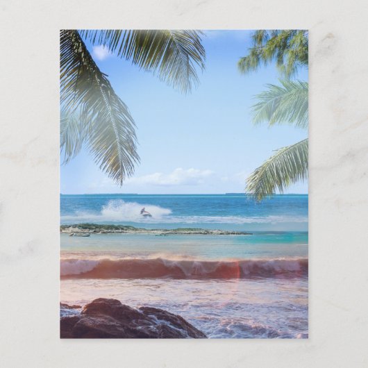 Papier Mariage de Destination de Plage Tropicale de Palmi (Dos)