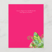 Papier Mariage de Flamant rose tropical invite Fuchsia Gi (Dos)