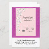 Papier Mariage de fleurs Barre de bonbons (Devant / Derrière)